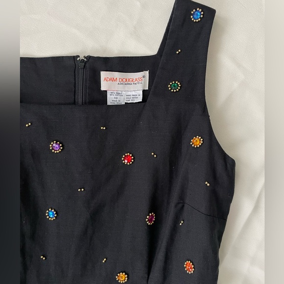 Adam Douglass x Adrianna Papéll jeweled black cocktail dress - Picture 4 of 9